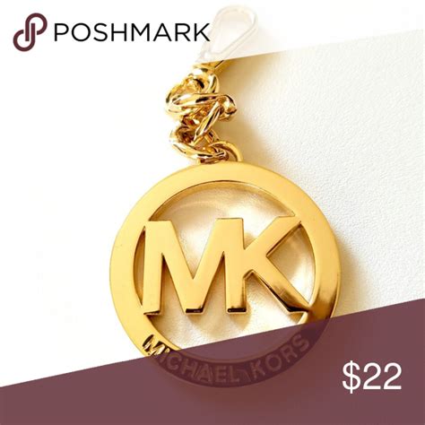 michael kors gold tone key chain bag charm|New MK gold tone STRONG keychain bag charm .